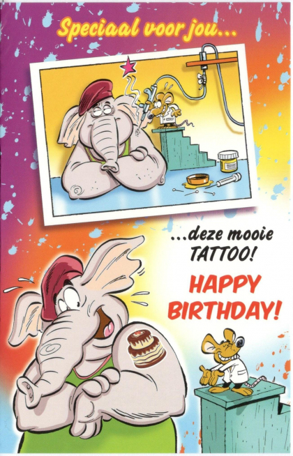 Grappige verjaardagskaart