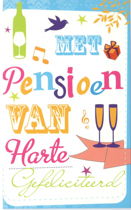 Pensioen! Hartelijk gefeliciteerd