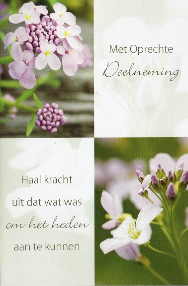 Uitgelezene Condoleancekaartje met tekst | Wenskaartenshop XF-09