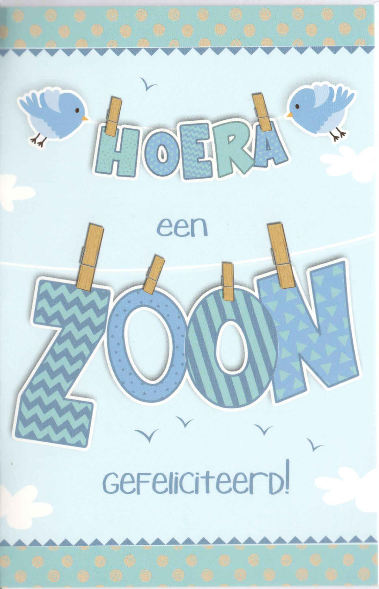 Super Geboortekaartje voor een geboorte van een zoon ZV-22