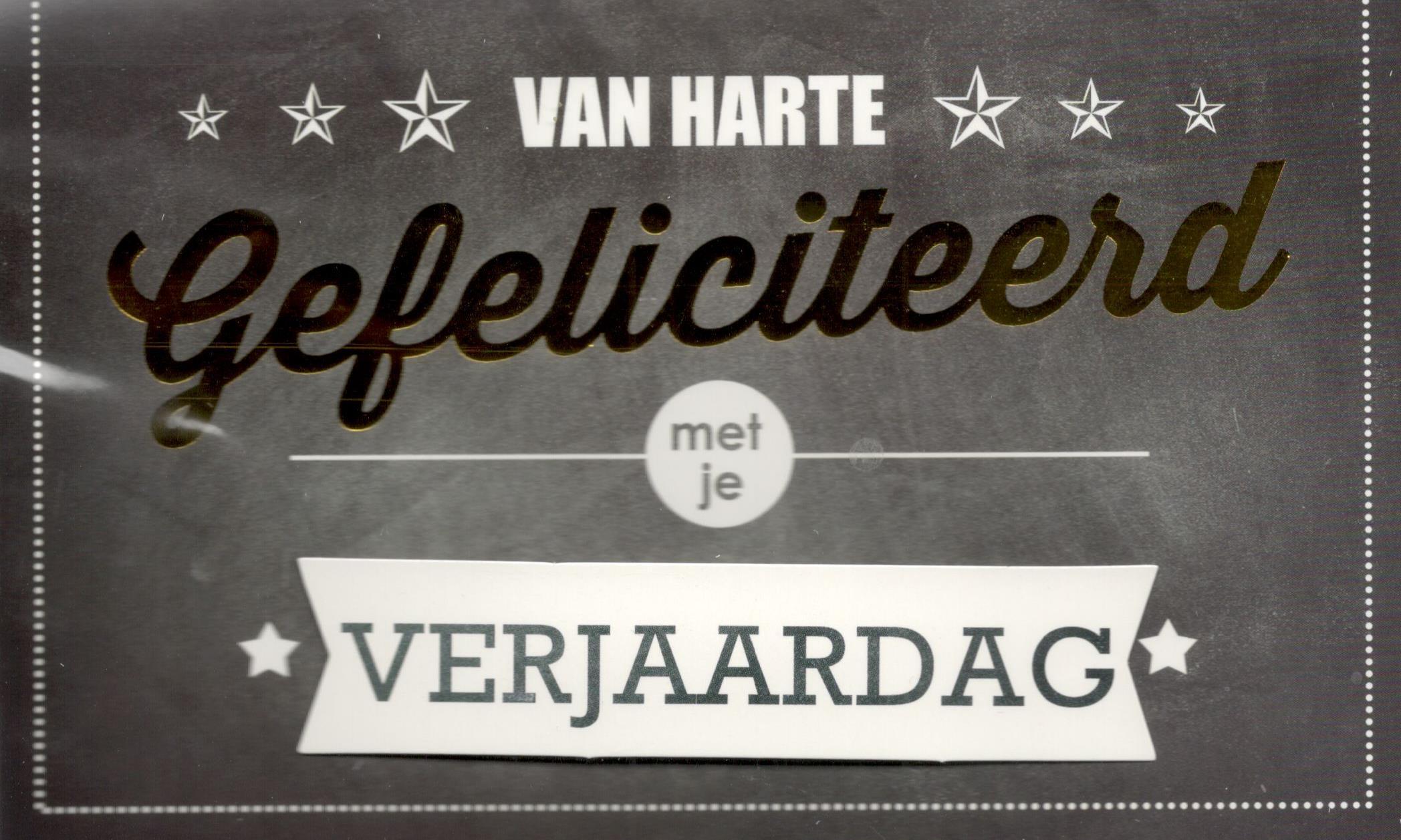 Verjaardagskaart Van harte gefeliciteerd met je verjaardag