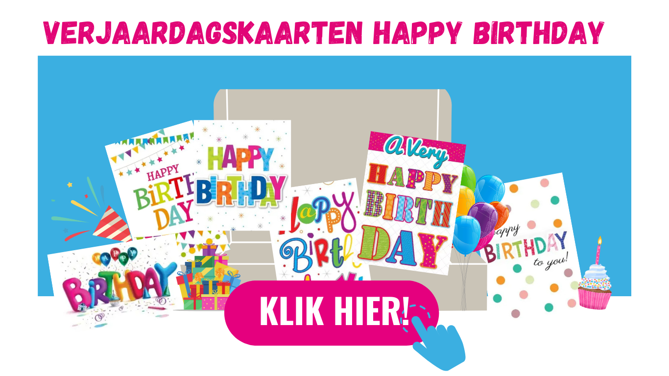 verjaardagskaarten Happy Birthday