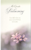 Condoleance kaart bloemen en tekst