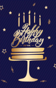 Happy Birthday Kaart Met Taart En Kaarsjes: Luxe Verjaardagskaart
