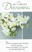 Rouwkaart, met oprechte deelneming bloemen
