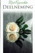 Rouwkaart neutraal met witte roos