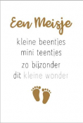 geboortekaart met tekst voor een meisje