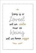 rouwkaart met zoveel en tekst