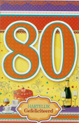 Verjaardagskaart met de cijfer 80