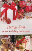 kerstkaartje met knuffelbeertje en pakjes