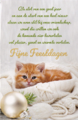 kerstkaartje met kitten 