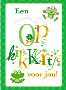 Grote op kikker kaart met kikkers