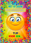 Grote verjaardagskaart met emoji's