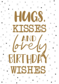 Grote simpel Birthday Wishes kaart