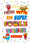 Grote grappige super coole verjaardagskaart 