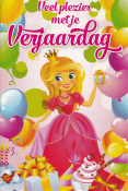 Verjaardagskaart met blonde prinses