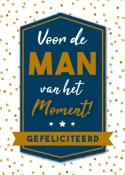 Grote felicitatiekaart voor mannen