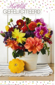 verjaardagskaart met boeket bloemen
