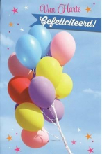 verjaardagskaarten voor een man wenskaart man met ballonnen