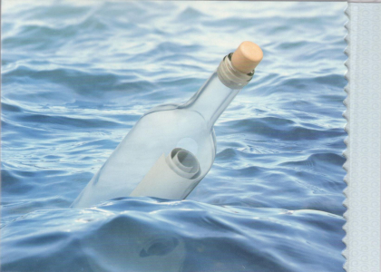 Afbeeldingskaart water met fles