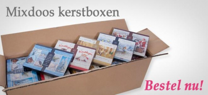 60 kerstdozen  met 10 kerstkaarten - reeks B