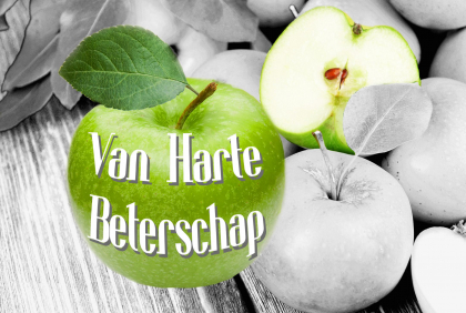 Beterschapskaart met appels.