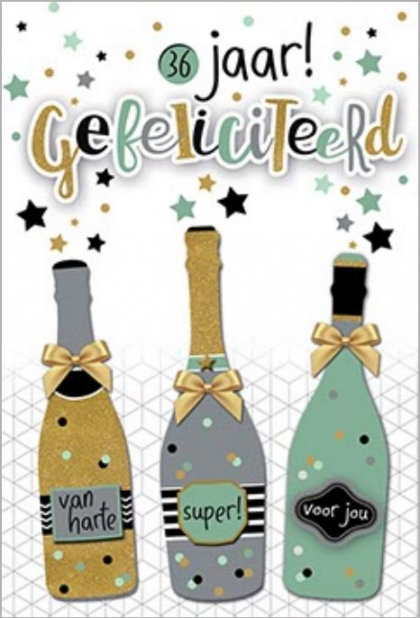 felicitatiekaart champagne