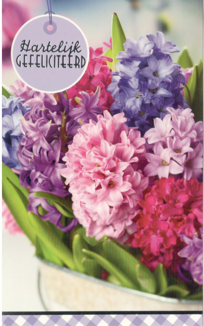 Felicitatiekaart met bloemen