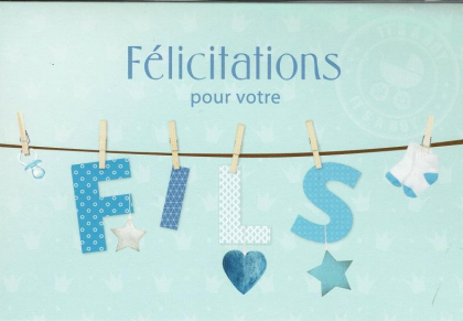 Franstalige geboortekaart voor een zoon