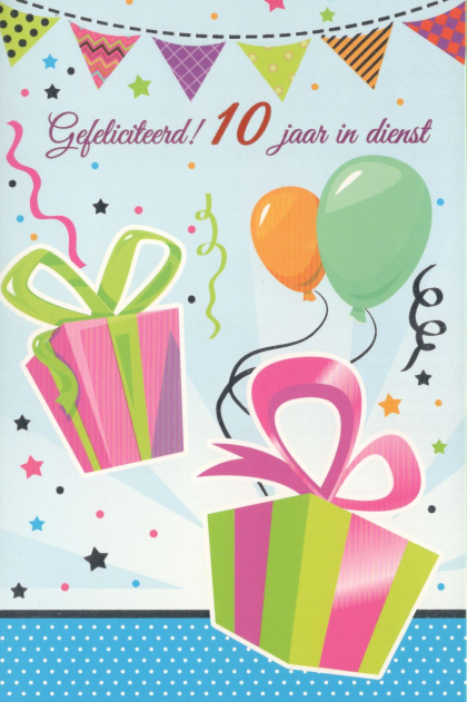 Gefeliciteer! 10 jaar in dienst