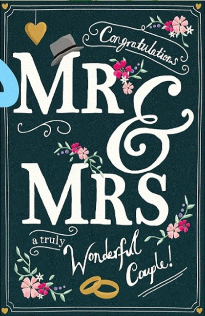Huwelijkskaart Mr and Mrs