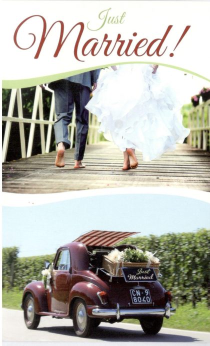 Just married! huwelijkskaart 