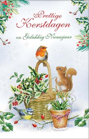 Kerst en Nieuwjaarskaart met dieren 