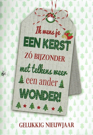 Kerstkaart met mooie tekst