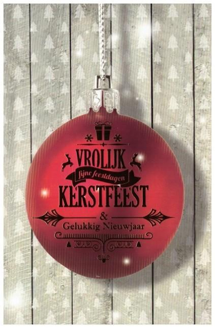 Kerstkaart vrolijk kerstfeest en gelukkig Nieuwjaar