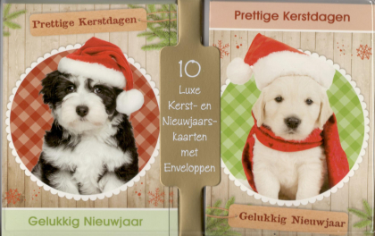 Kerstkaarten met afbeelding van honden