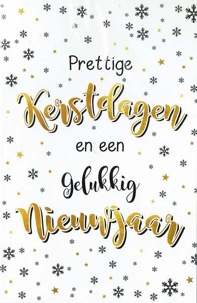 Moderne witte Kerst letterkaart