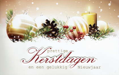 Prettige kerstdagen en een gelukkig Nieuwjaar