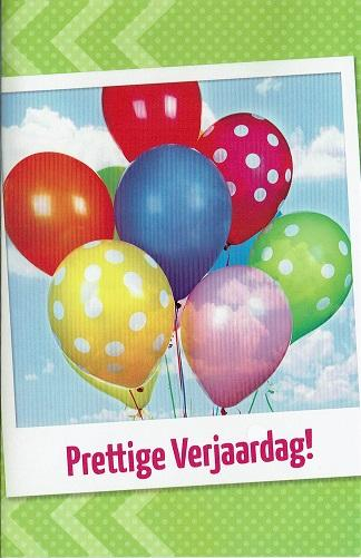 Prettige verjaardag - verjaardagskaart met ballonnen