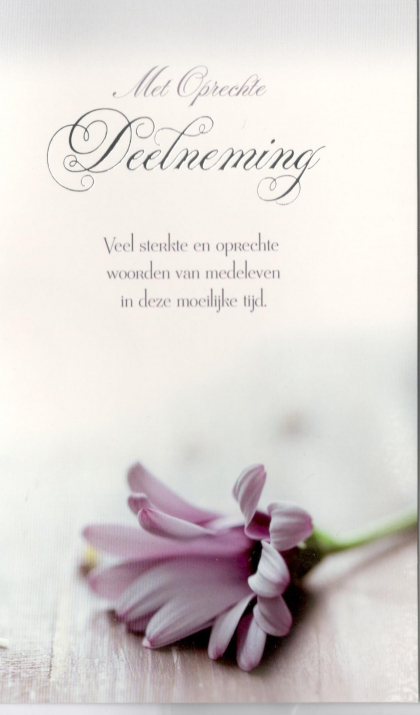 Oprechte deelneming kaart