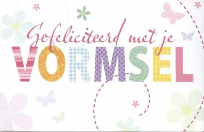 Gefeliciteerd met je vormsel