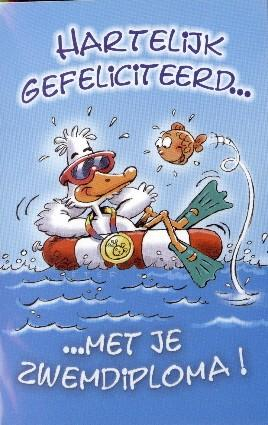 Hartelijk gefeliciteer... met je zwemdiploma!