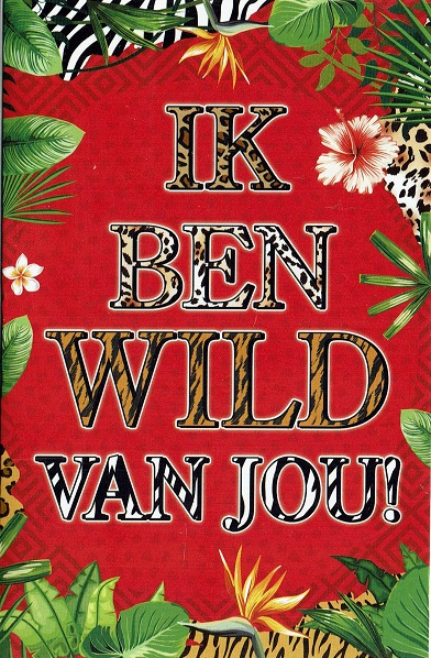 Valentijnskaart -ik ben wild van jou