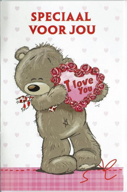 Valentijnskaart met een beertje