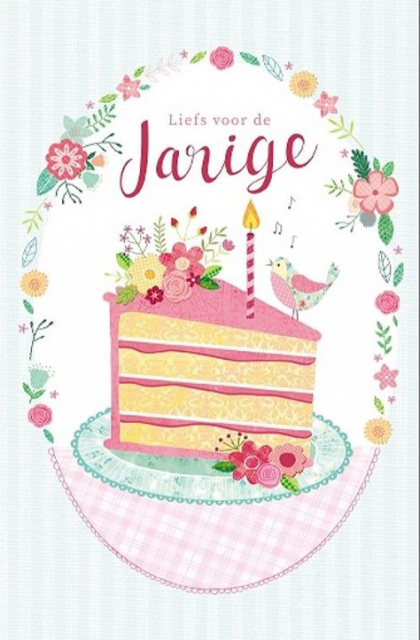 Verjaardagskaart cake