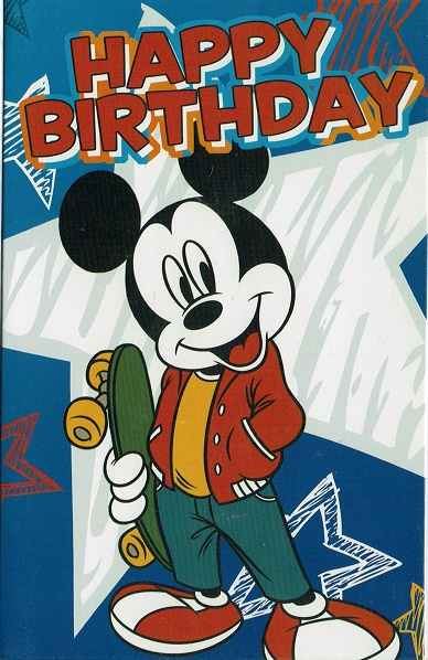 Verjaardagskaart Mickey mouse