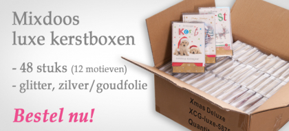  48 Luxe kerstboxen - 12 kerstkaarten per set