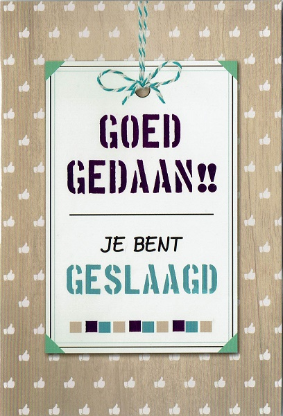 geslaagd kaart