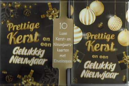 Kerstkaarten per 10 verpakt in een box