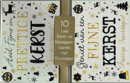 kerstkaarten met goud zwart